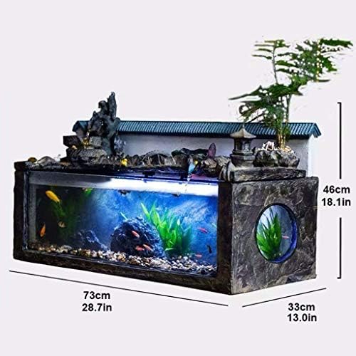 TJLSS Pequenos tanques de peixes paisagismo Aquário da sala de estar da sala de estar para desktop tanque