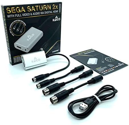 Kaico Sega Genesis & Saturn 2x Doubler HDMI Adaptador - Para uso com Sega Saturno, Megadrive, Genesis,