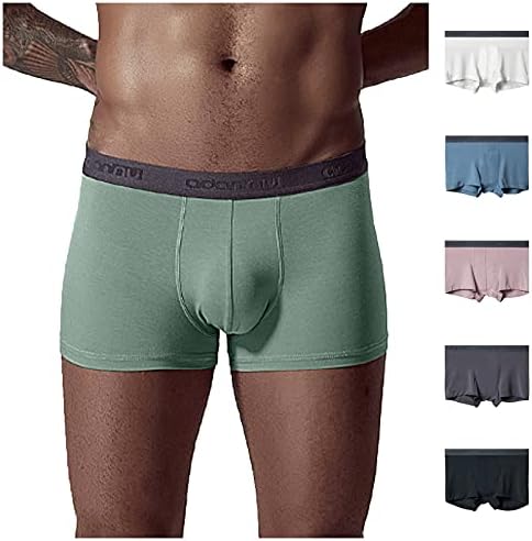 Mens Boxers Men Slim Slim Underpant Panties Solid Color Solid Boxer Briefas suaves Sexy 365 roupas íntimas