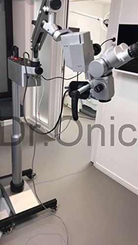 Microscópio dental 3 etapas, tipo de piso, binóculos inclináveis ​​de 0-180 °
