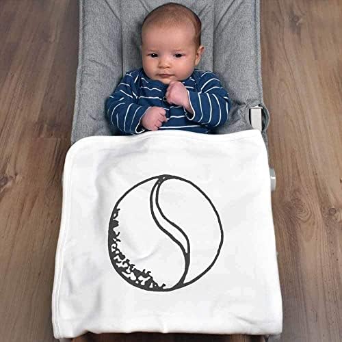 Azeeda 'Tennis Ball' Cotton Baby Blanket / Shawl
