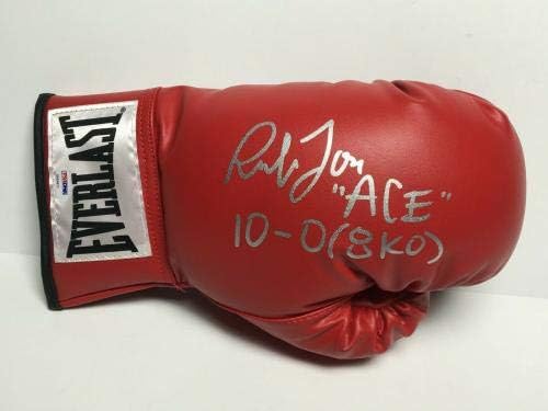 Ruben Torres assinou a luva de boxe Everlast Red 10-0 /ACE PSA 8A64411 - luvas de boxe autografadas