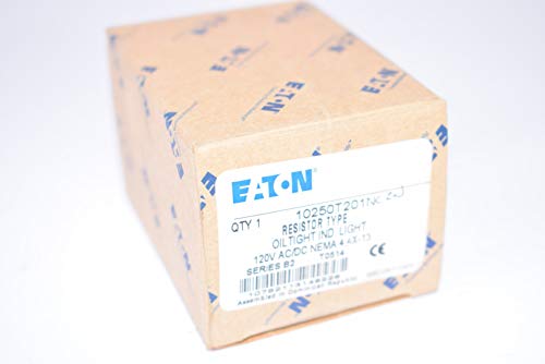 Eaton 10250T201NC2N Incandescente indicando luz, 30 mm de diâmetro, verde, resistor, tensão de 120VAC/VDC