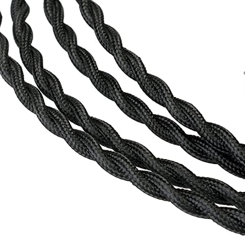 Fio de cobre esmaltado wdongx preto preto 5/10/20 metros 2 núcleo de corda elétrica corda elétrica