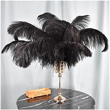 Avestruz de penas pretas Avento grande Feather DIY para cor de decoração