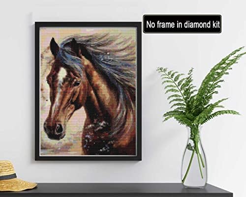 Kits de pintura de diamante diy reofrey para cavalos adultos, animais de arte diamante broca completa