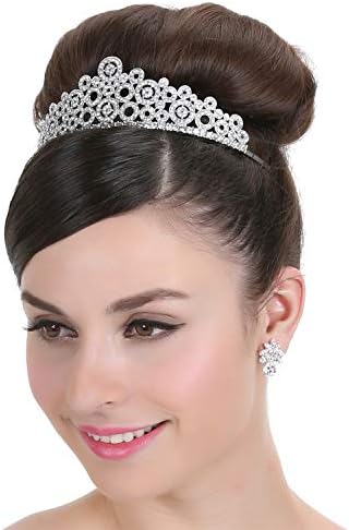 Samky círculo anéis shinestone Crystal Wedding Tiara Crown T1024