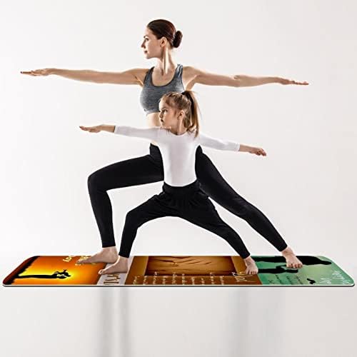 Dia dos Pais Yoga Mat Treino Mens Yoga Mat no não deslizamento Tapetes de exercício de piso grosso