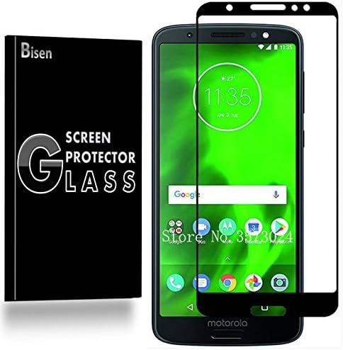 [Bisen de 2 pacote] Motorola Moto G6 Protetor de tela de vidro temperado [cobertura total], proteção de borda a