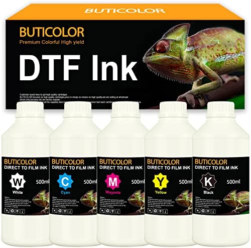 Buticolor DTF Ink 1000ml* 6 Valor pacote, reabastecimento de jato de tinta digital de base de