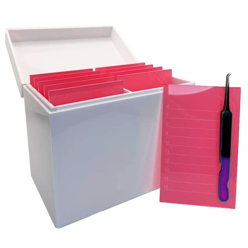 Caixa de armazenamento do Organizador de ladrilhos Xolloz para extensões de cílios - 10 camadas de bandeja