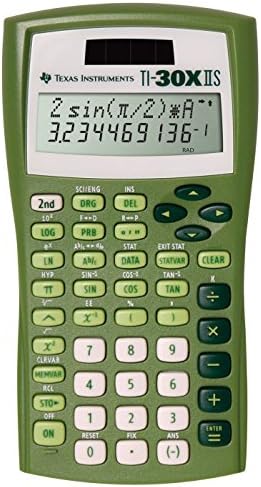 Texas Instruments Ti-30x iis 2 lines Solar/Battery Scientific Calculator, verde limão