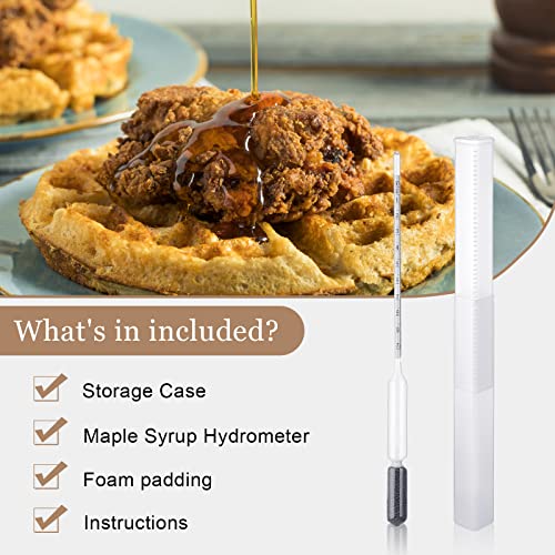 6 PCs Maple Syrup Hidrômetro Copo Kit de xícara de copo Inclua hidrômetro de xarope Aço inoxidável Copo