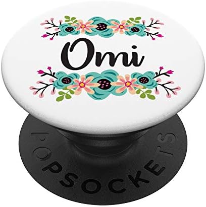 OMI Presentes de netos Nome personalizado floral Presente Popsockets Grip and Stand para telefones e tablets