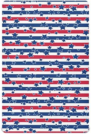 American Patriótico Estrelas Folhas de berço para meninos Pack Girls Pacote e tocam lençóis Mini -Berço