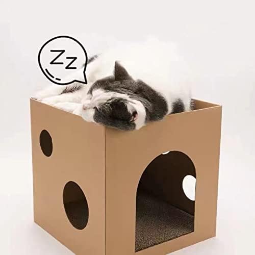 Casa de gato de papelão, rascunho de gato, almofada de arranhões de gato, lounge de arranhões