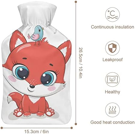 FOX BAY BRANCHER HOT Water com capa macia para compressa quente e terapia a frio alívio da dor 6x10.4in