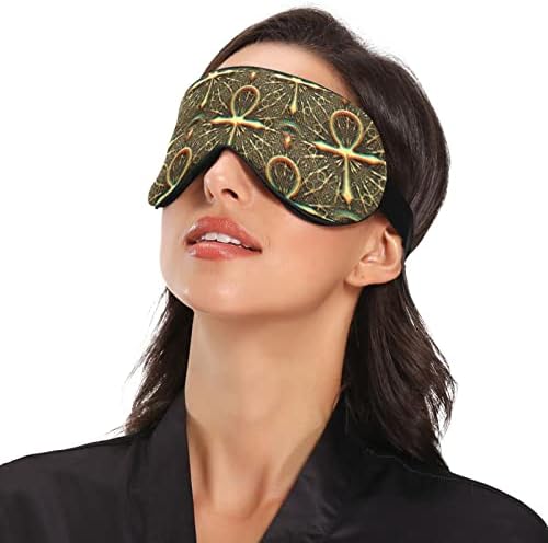 Máscara para o olho do sono unissex Ankh-egípcio-símbolo noite máscara de dormir confortável