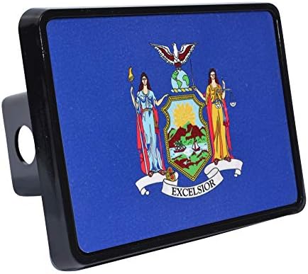 Plugue de capa de hitch de bandeira do estado de Nova York NY