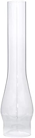 Lâmpada B&P Base de 3 polegadas por óleo de vidro transparente de 14 polegadas de altura e chaminé da lâmpada de