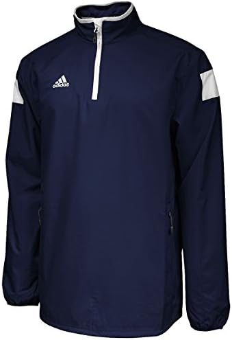 Adidas Mens Shockwave Woven 1/4 Zip Jacket, Collegiate Navy/White, Pequeno