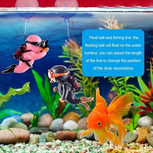 Bekecidi 2 PCs Decorações de tanques de peixes Divertido pingente flutuante decorativo para acessórios criativos