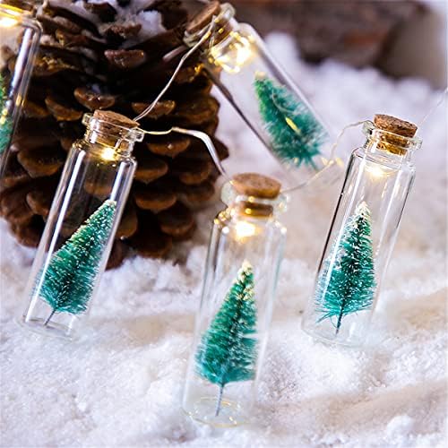 Lekibop Battery Powerd LED desejando garrafa de decoração de árvore de Natal luzes, luzes de
