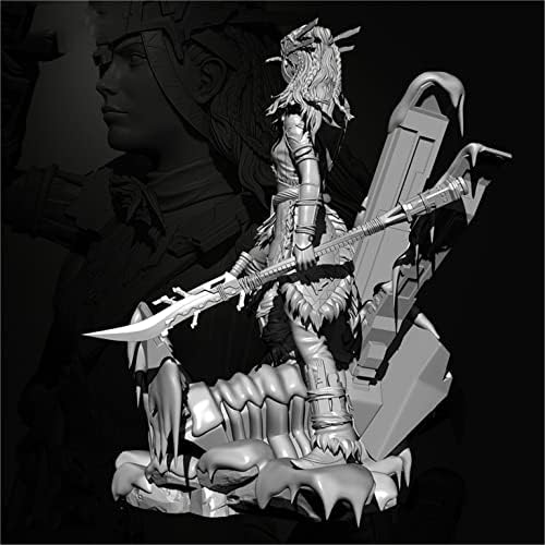 1/24 kit de modelo de resina guerreira feminina de fantasia antiga, peças de resina não montadas