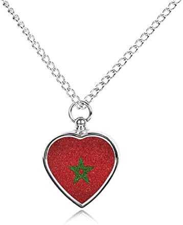 Bandeira nacional do colar de urna de animais de estimação do Marrocos CARRO PERSONALIZADO CORAÇÃO DE METORESA
