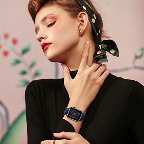Bandas de nylon elásticas Zspoly compatíveis com Apple Watch 42mm 44mm 45mm para homens Mulheres, alça de reposição