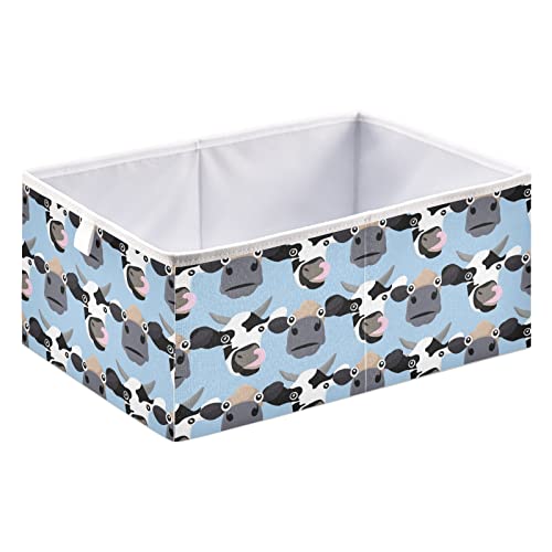 Milk Cow Cube Bin Bin Bins de armazenamento dobrável cesta de brinquedos à prova d'água para caixas