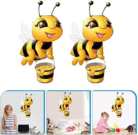 Toddmomy 2pcs adesivos de parede de abelhas decoração de decoração de abelhas removíveis de decalques