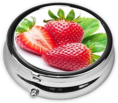 Mini Round Mini Caixa de Strawberry - Organizador de vitamina Dispensador diário