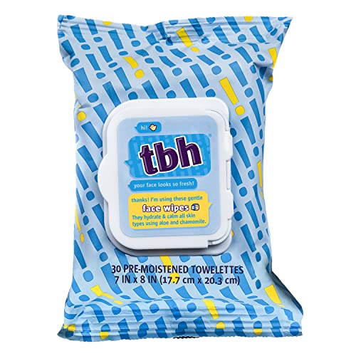 TBH Kids gentis lenços de rosto para crianças, pré -adolescentes e adolescentes com pele oleosa
