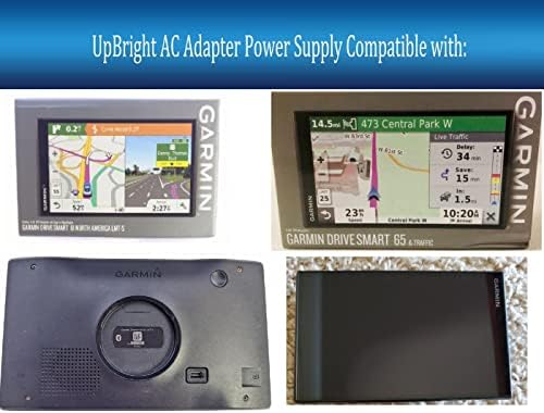 Adaptador DC de carro Autriente Compatível com Garmin drivesmart 51 55 61 65 71 GPS Navigador