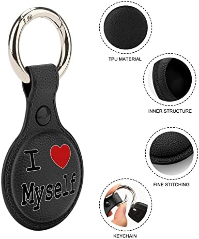 Eu me amo Holder para airtag Key Ring TPU Proteção Caso Localizador Tag para Pets de Bagagem da Carteira