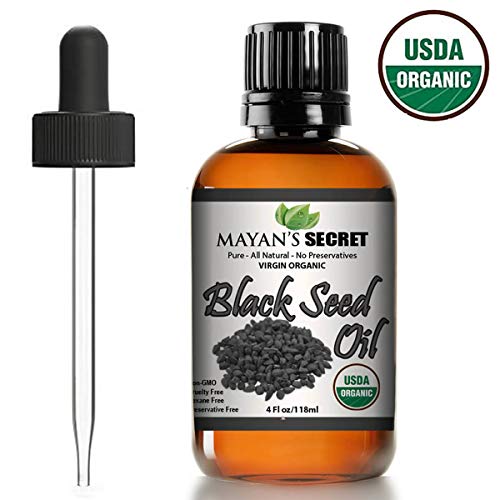 Mayan's Secret - 4oz de óleo preto com cominho preto 4 oz Certificado Organic USDA -Nigella sativa