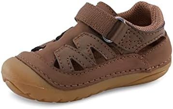 Rito Stride Baby SM Adam First Walker Sapato, Brown, 4,5 Wide Usisex Injuste Infant