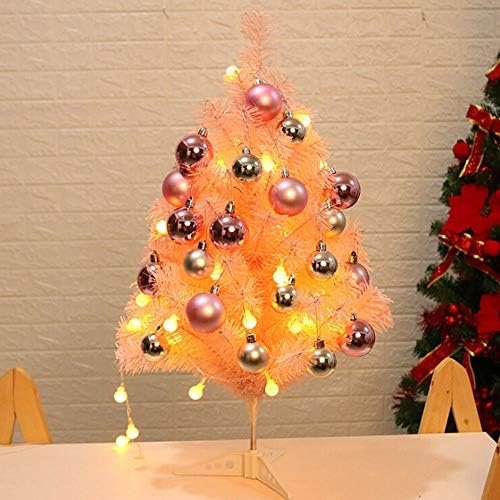 Zailhwk Artificial Christmas Pine Tree, árvore de Natal de 2 pés de mesa com bolas de Natal árvore de