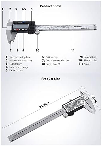 FZZDP 0-150mm/6 Metal Casting Digital Vernier Paliper eletrônico Micrômetro digital de calibre Medição