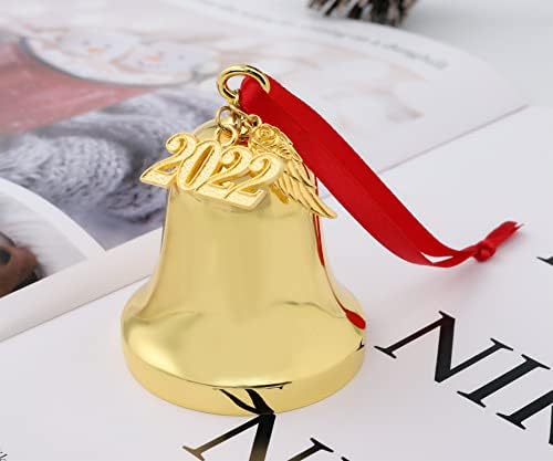 Juppe Golden It é uma maravilhosa vida Ornamentos de campainha de Natal, decoração de ornamento