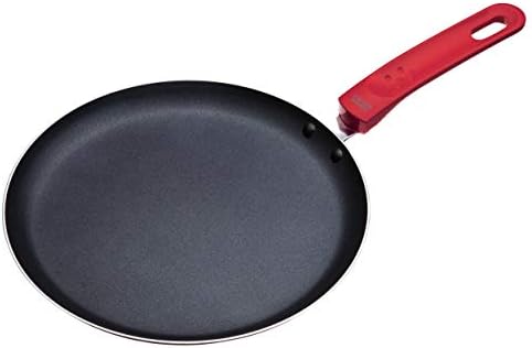 Colourworks KitchenCraft não-bastão Crepe Pan, 24 cm, vermelho