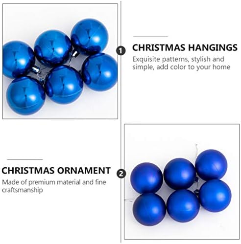 Toyandona 100pcs Bolas de Natal variadas de Natal Bolas azuis pingentes brilho Bolas penduradas à prova
