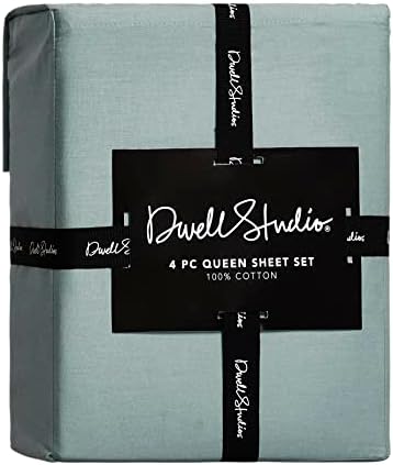 Dwell Studio Algodão Conjunto de folhas de algodão - bolso profundo, 4 peças - 1 chapas planas,
