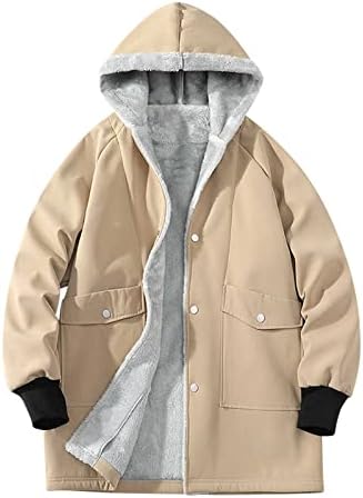 Jaquetas para homens casuais casuais casaco de lã de lã Windbreaker de comprimento médio de manga
