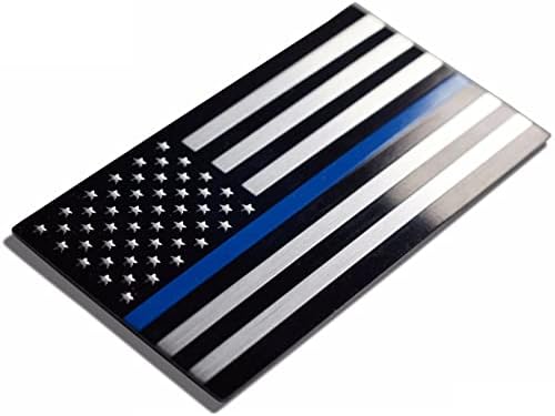 Linha de alumínio azul fina de alumínio muzzys-premium American Flag American Decal emblema adesivo Badge
