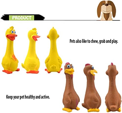 Duck Dog Toy - Set 3pcs interativos Toys de cães interativos Borda resistente a mordida, brinquedos agressivos