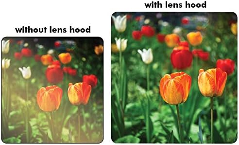 Filtro UV de 58 mm + capô de lente de tulipa de 58 mm para Canon EF-S 55-250mm f/4-5.6 IS, filtro ultravioleta