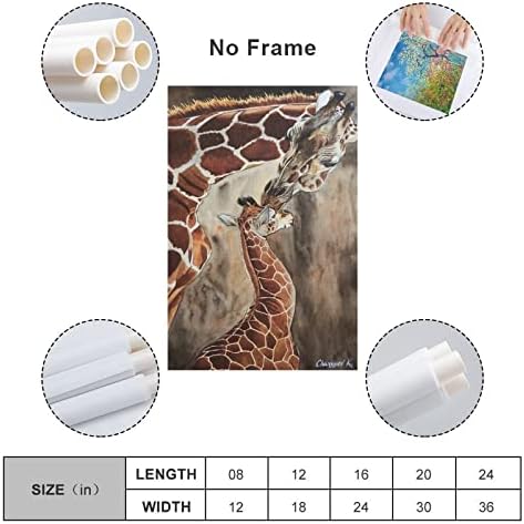 Cartazes de animais girafa mamãe despoja os pôsteres de bebê para meninos Quarto de dinossauros Posters