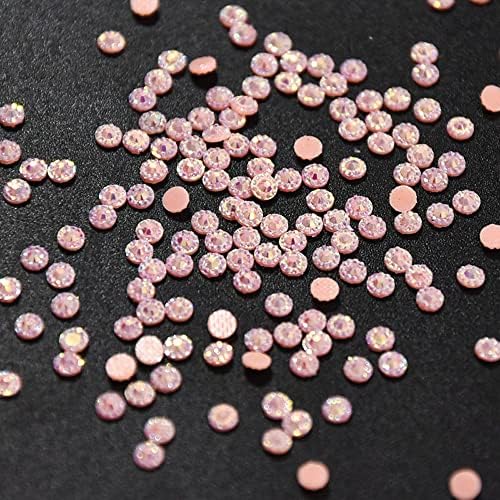 Aproximadamente 500pcs/saco de 4 mm de resina de unhas redonda Jelly shinestone unha Flower Lelloy Jóias Rússicas